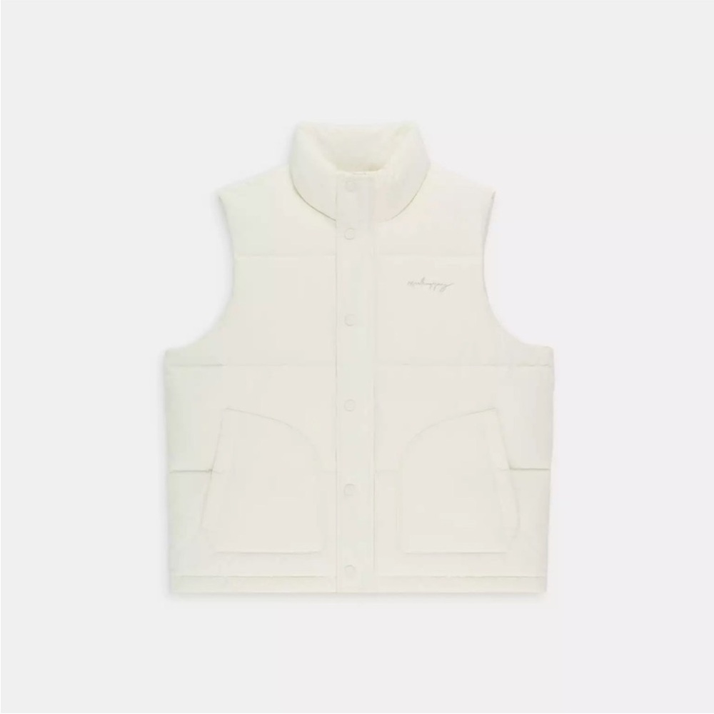 Mad happy Cozy Puffer Vest Cream Medium